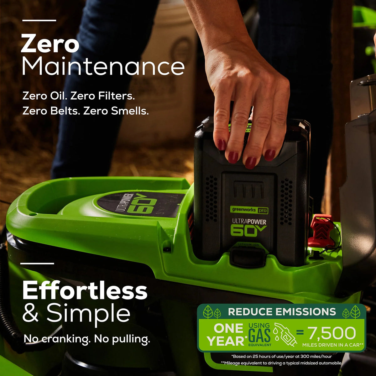 60V 21 Cordless Brushless Lawn Mower with Battery & Charger C333758