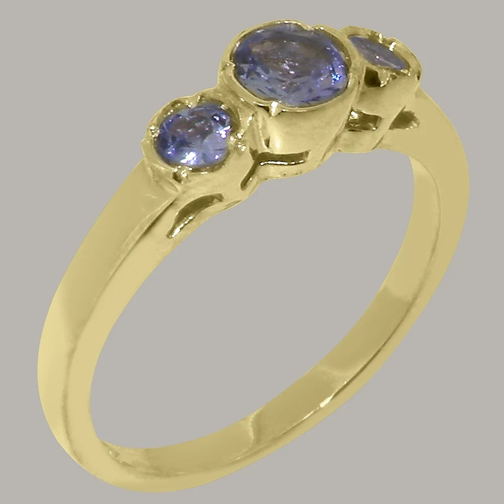 18k Yellow Gold Tanzanite Womens Ring O6630