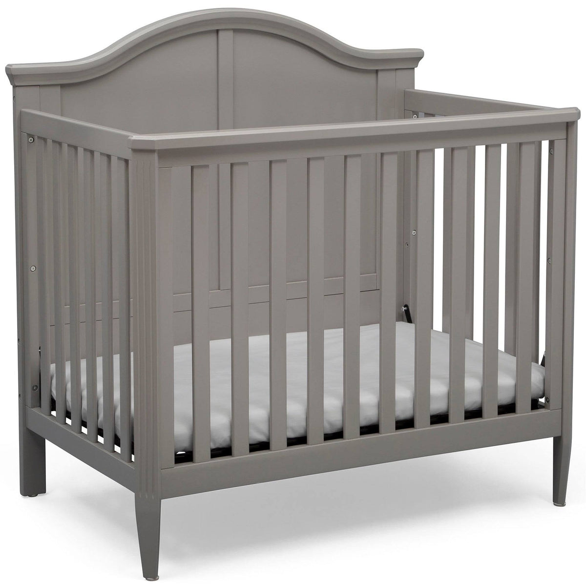 Mini Convertible Baby Crib with Mattress in Bianca White P166583