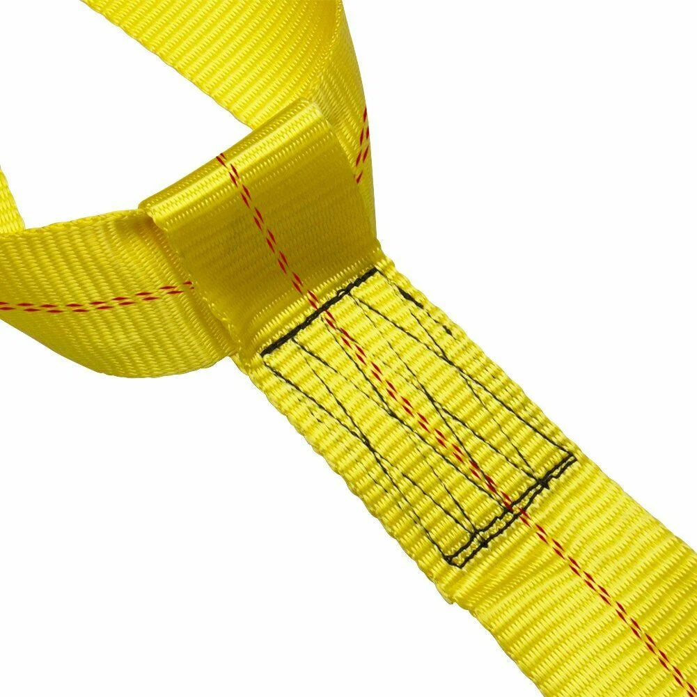 2 Pcs Car Tow Dolly Tire Wheel Basket Tow Straps with Flat Hooks Fit 14-20" Y728