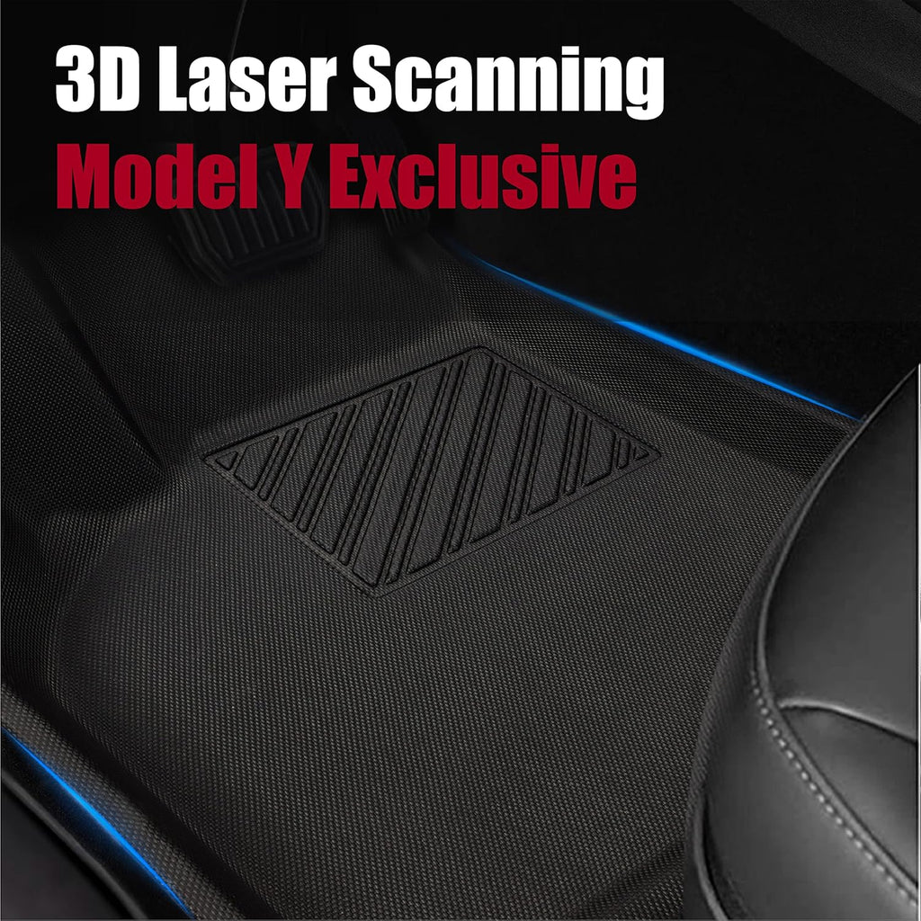 Waterproof Anti-Slip Trunk Mat Cargo Liner for Tesla Model Y 5-Seater (3 Pack) F7365
