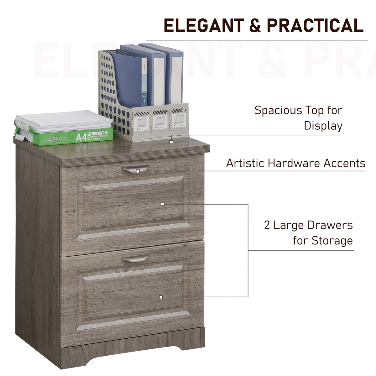 Oak 2-Drawer Lateral File Cabinet U97852