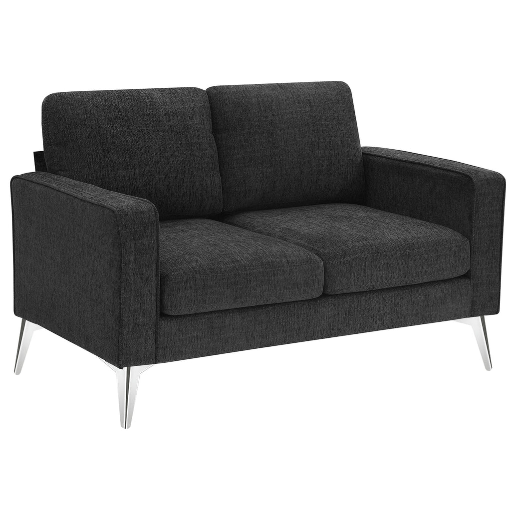 3-Piece Linen Upholstered Sofa Set with Metal Legs H9310