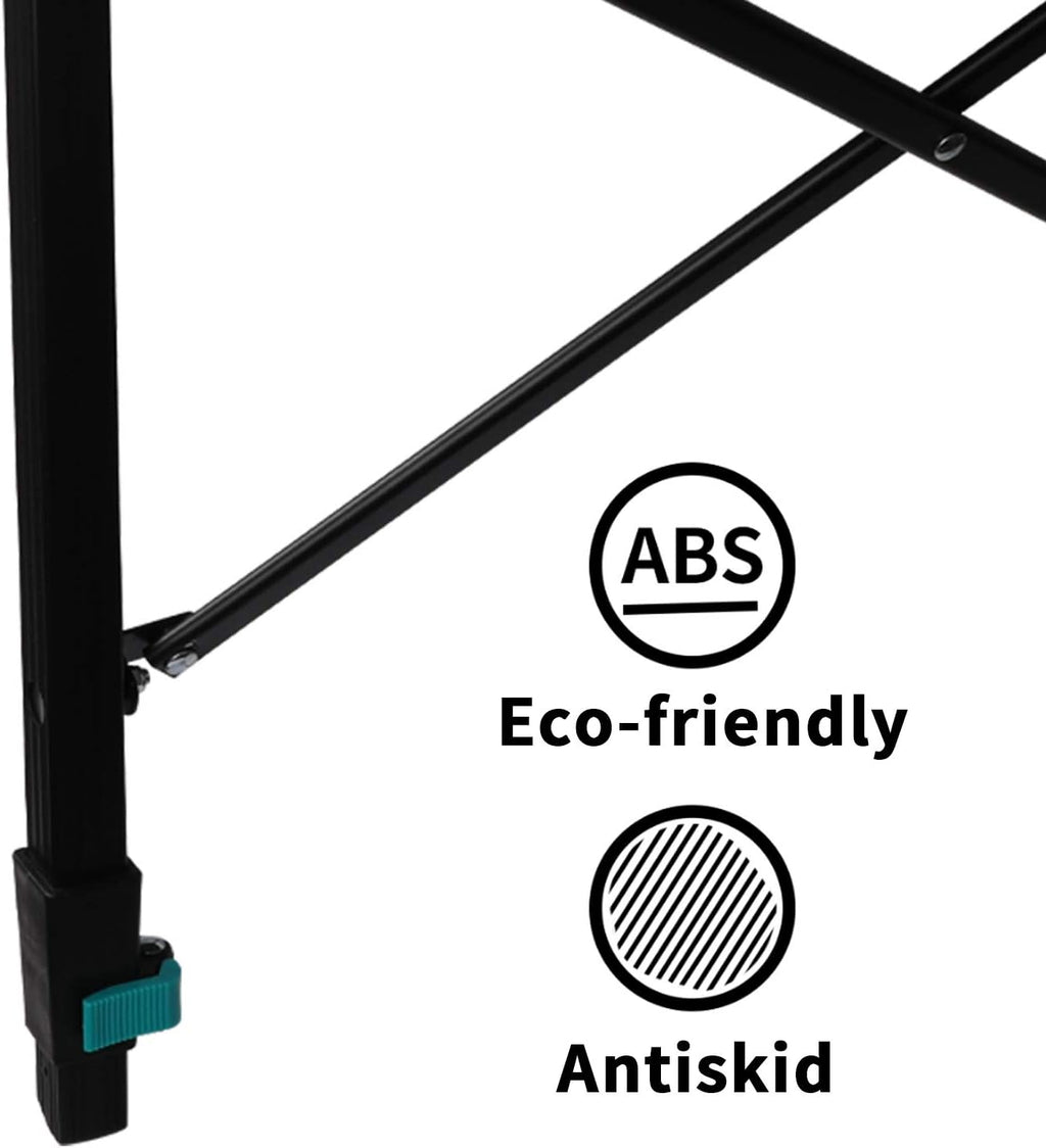 Height Adjustable Aluminum Folding Camping Table with Carry Bag H13745