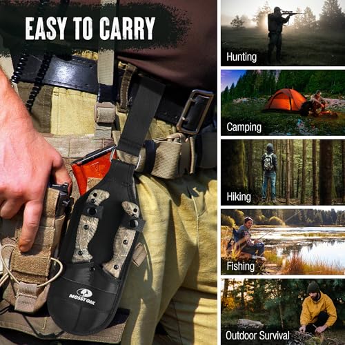4 Pcs Hunting Knife Set with Portable Sheath N817286