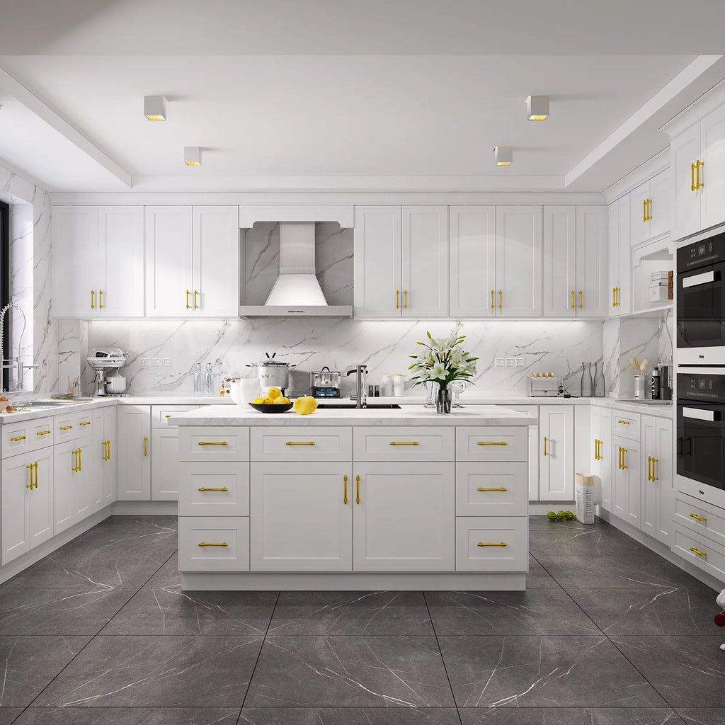 Shaker White Plywood Wall Kitchen Cabinet R30256