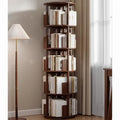 Cherry wood 360° Rotating Bookshelf Tower O92234