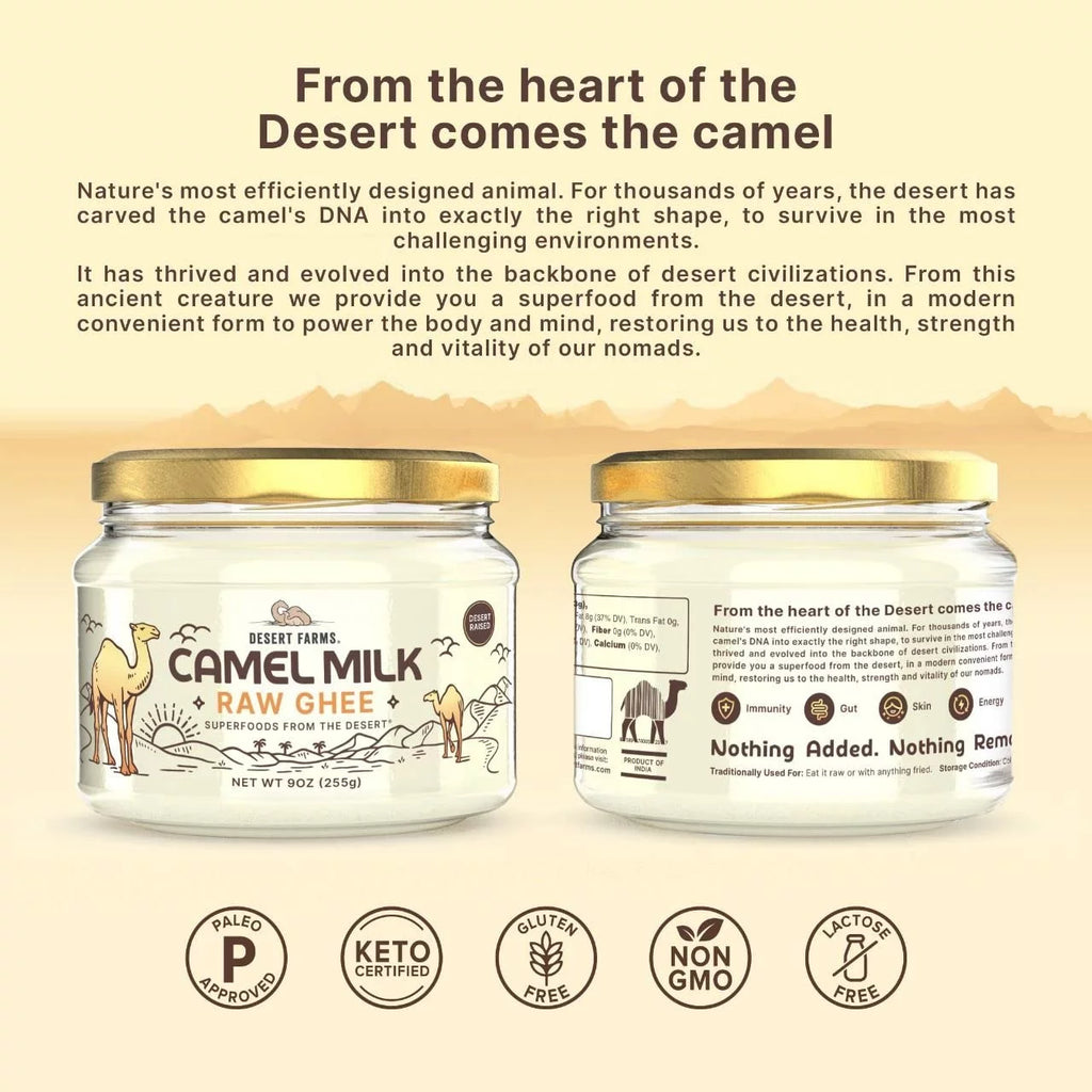 Grass-Fed Camel Ghee Butter (250 gms) Clarified Butter J4442