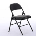Black Leather Folding Conference Chairs Y426264