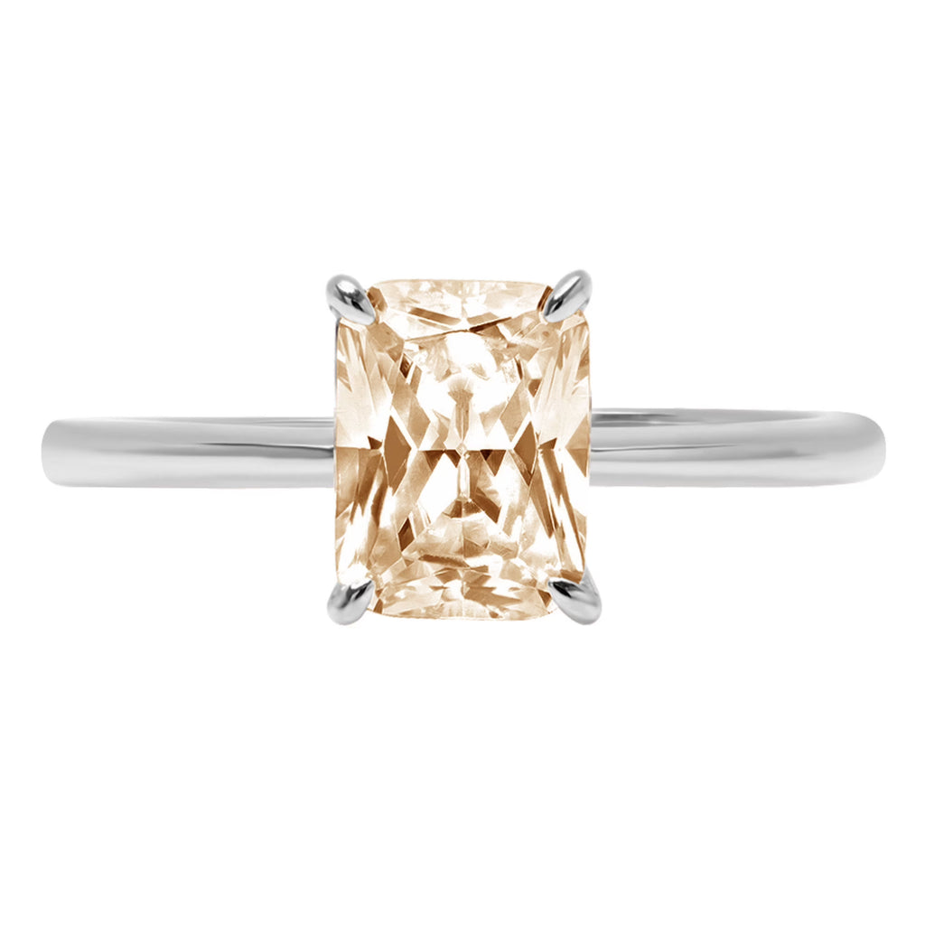 14k White Gold Morganite Engagement Ring Size 7.5 E8891