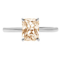 14k White Gold Morganite Engagement Ring Size 7.5 E8891