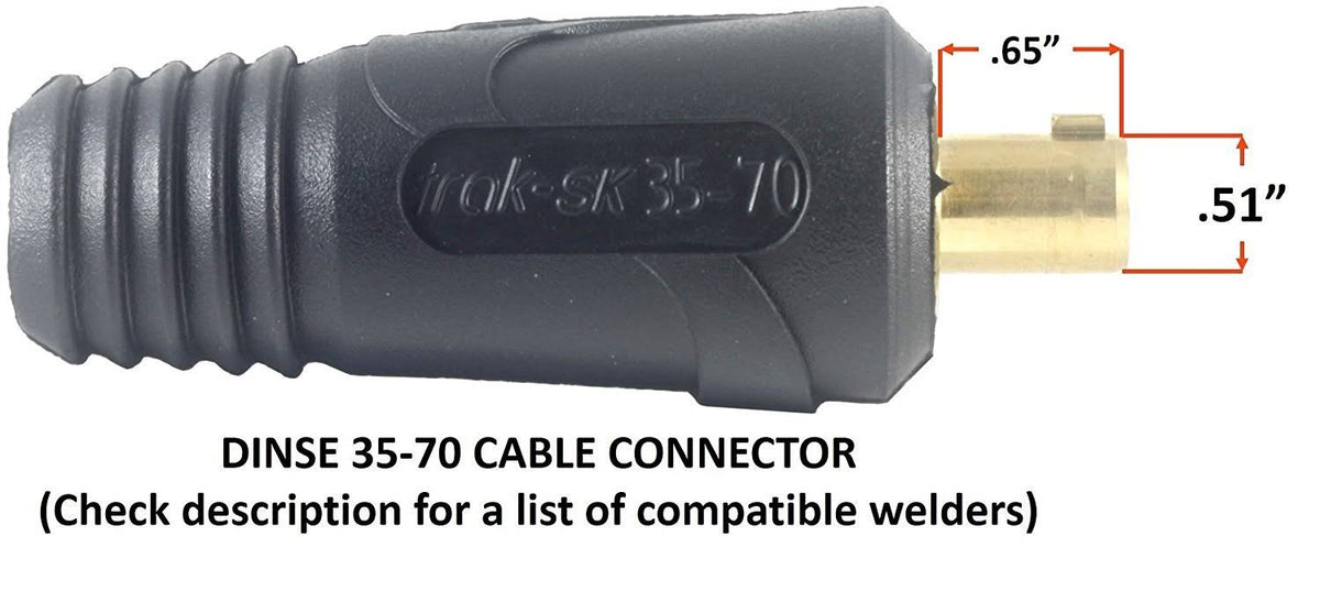 350 Amp Welding Leads Assembly Set 1/0 AWG Cable 15 Feet S75373