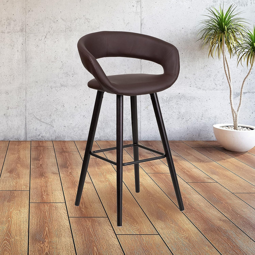 Cappuccino Wood Barstool U637835