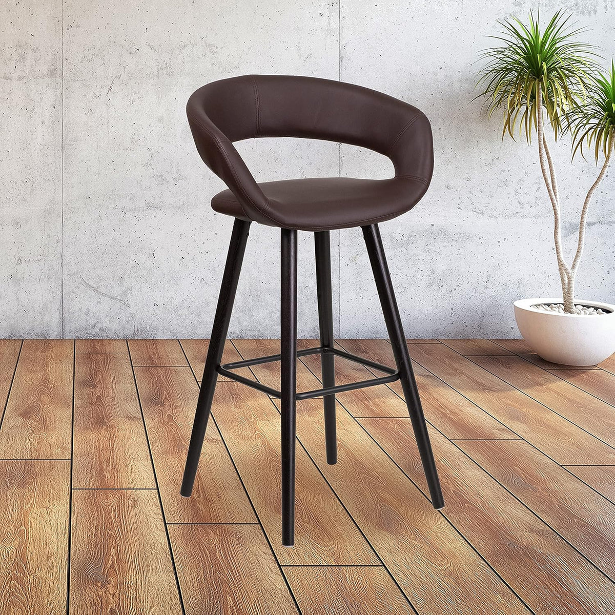 Cappuccino Wood Barstool U637835