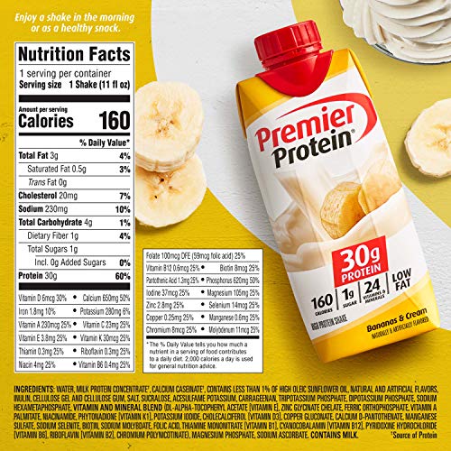 30g Shakes Bananas and Cream, 44 Fl Oz, Pack of 4 U155084