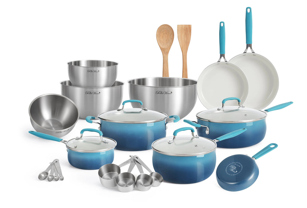 25 Piece Ceramic Nonstick Aluminum Cookware Set C26991