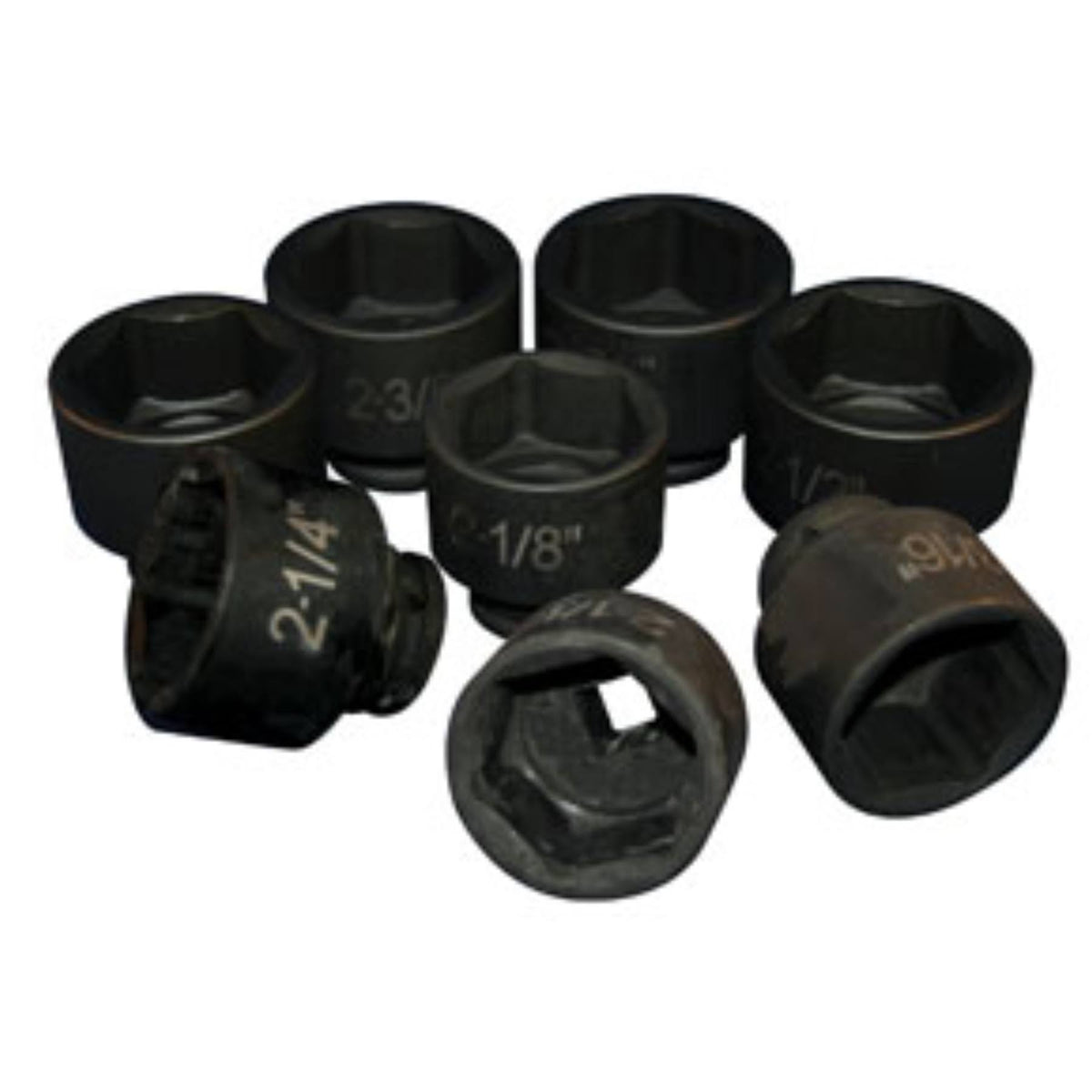 8 pc. 3/4x22 Drive 6 Point SAE Standard Impact Socket Set J46138