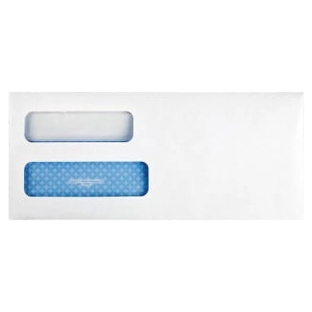 White Double Window #10 Envelope 500/Box R938