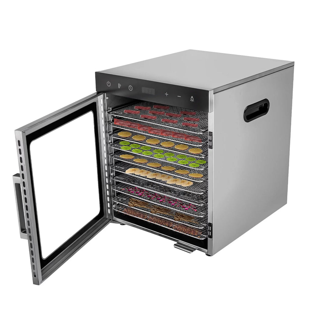 800W 10-Tray Stainless Steel Food Dehydrator R67046