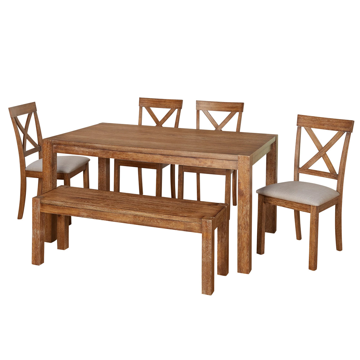 6-Piece Dining Set with Bench S201447