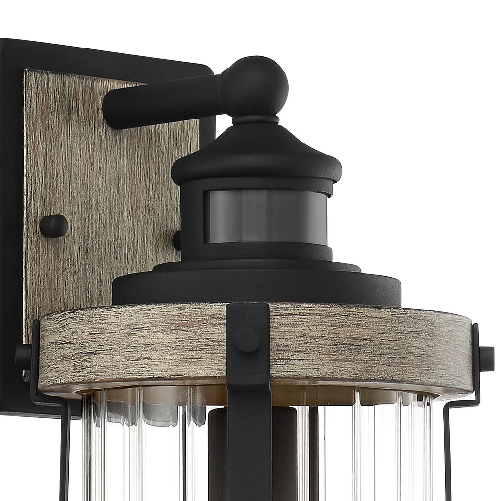Set of 2 Gray Black Motion Sensor Dusk to Dawn Outdoor Wall Light W16274