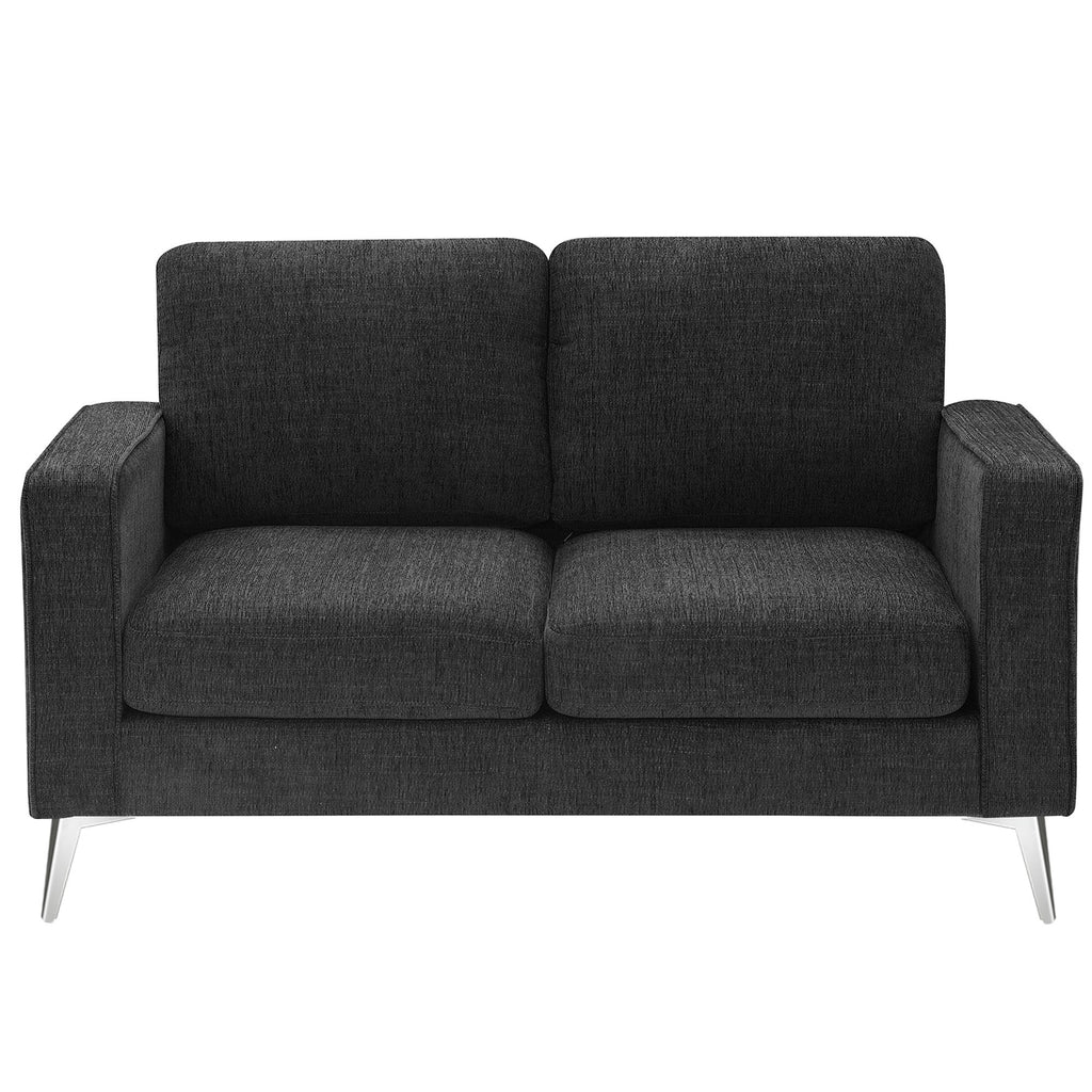 3-Piece Linen Upholstered Sofa Set with Metal Legs H9310