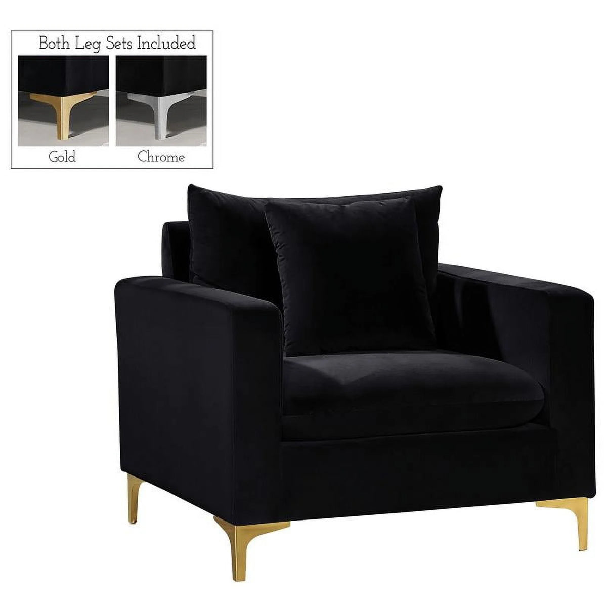 Velvet Accent Chair and Loveseat O655