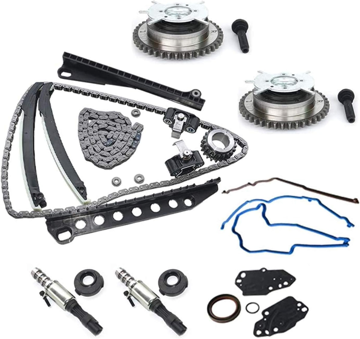 Variable Camshaft Timing Chain Kit with VCT Solenoids for 5.4L 3V Triton Q504