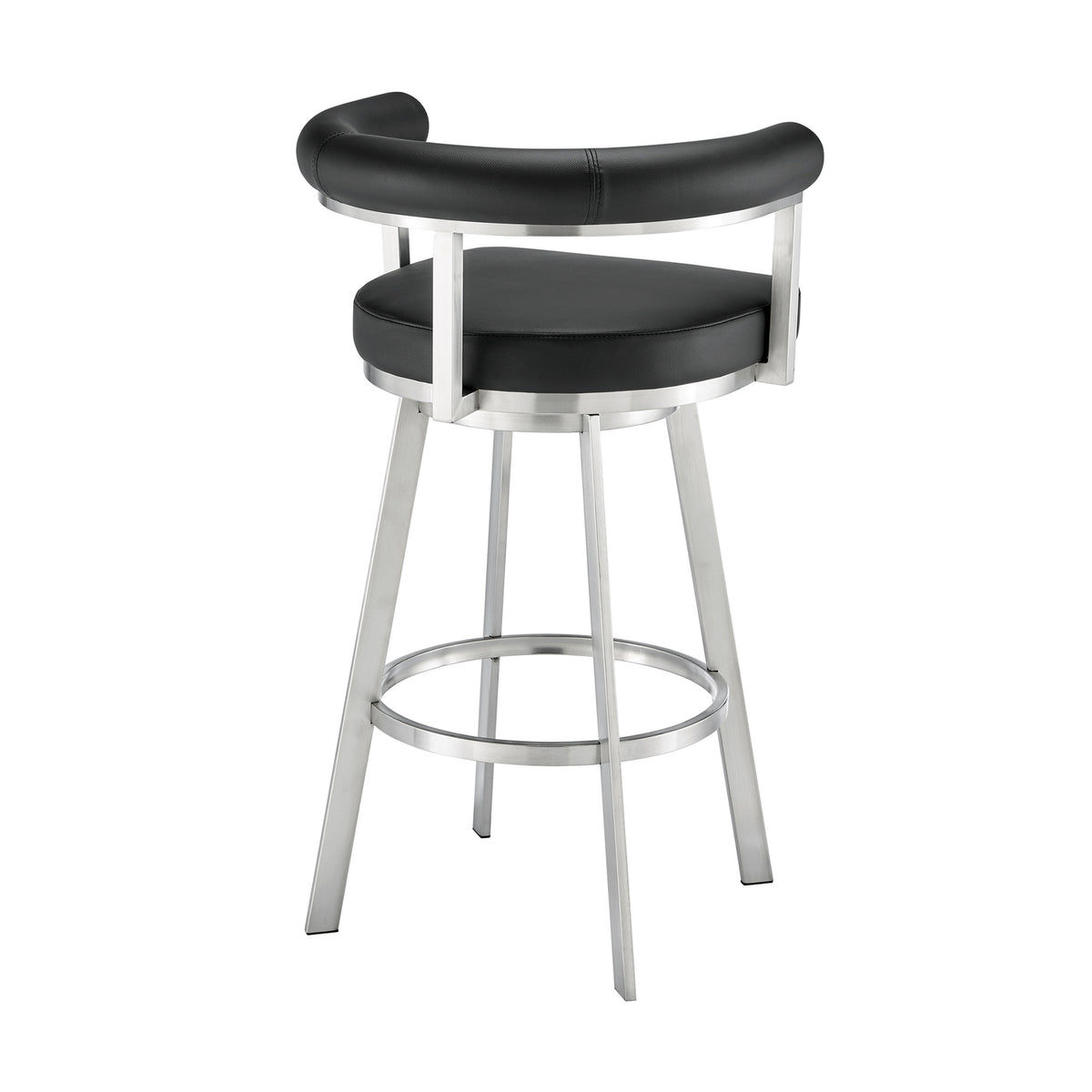 Black/Chrome Swivel Bar Stool K225008