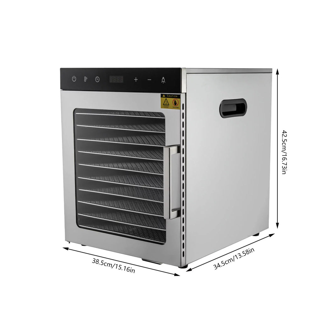 800W 10-Tray Stainless Steel Food Dehydrator R67046