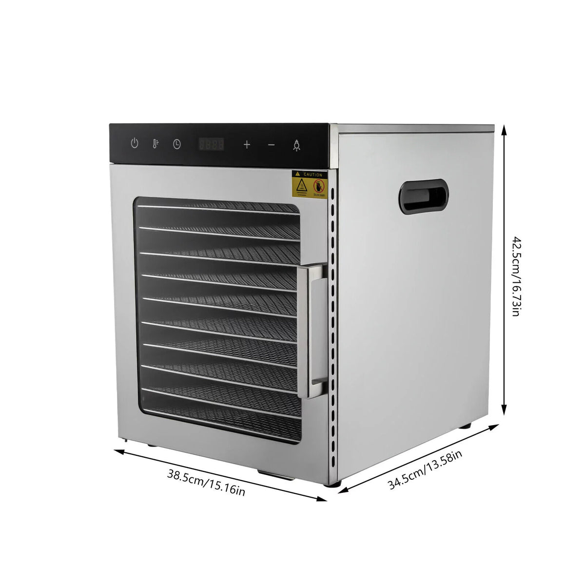 800W 10-Tray Stainless Steel Food Dehydrator R67046