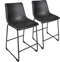 Black Metal Bar Stools Set of 2 Z10001