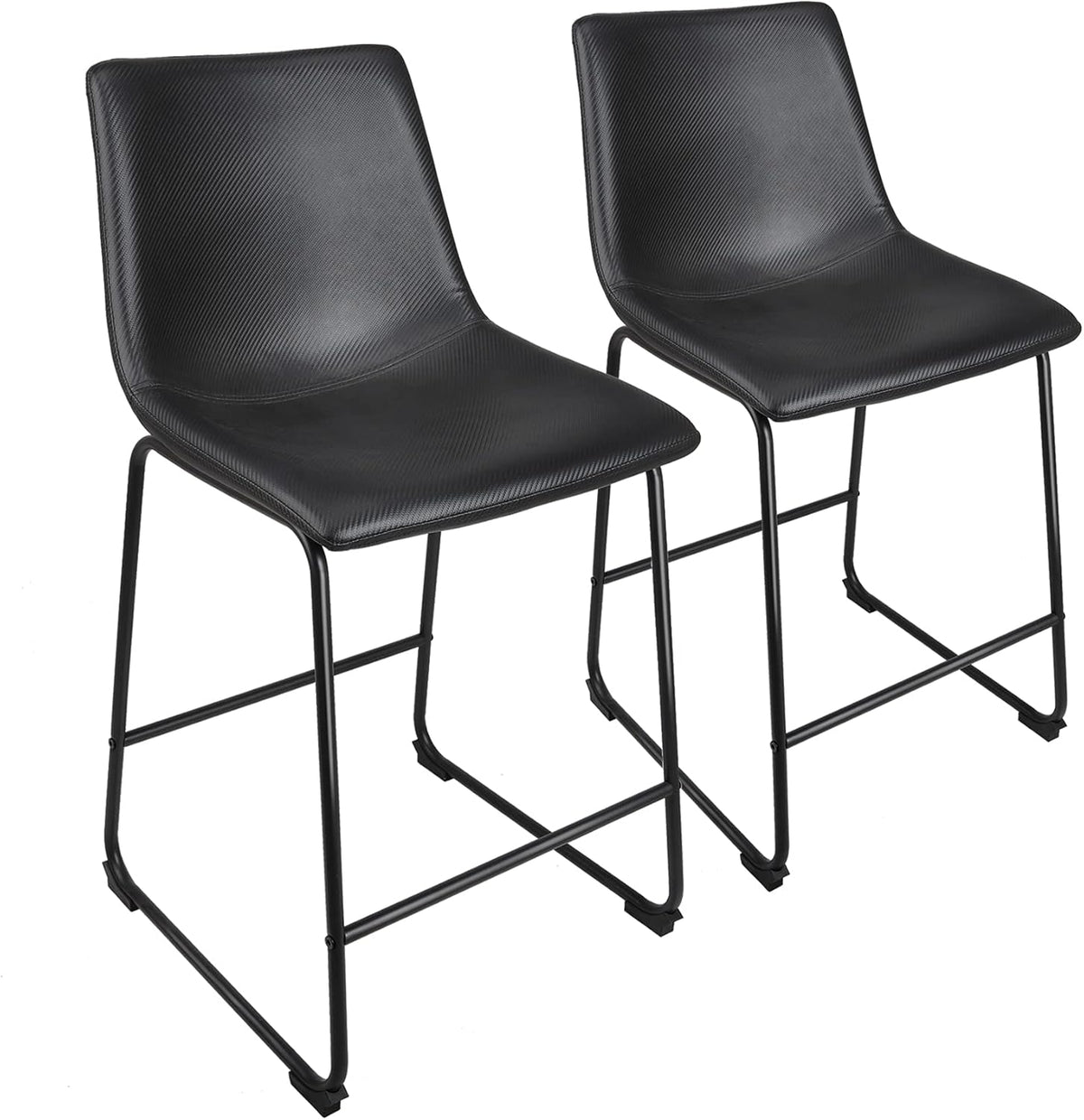 Black Metal Bar Stools Set of 2 Z10001