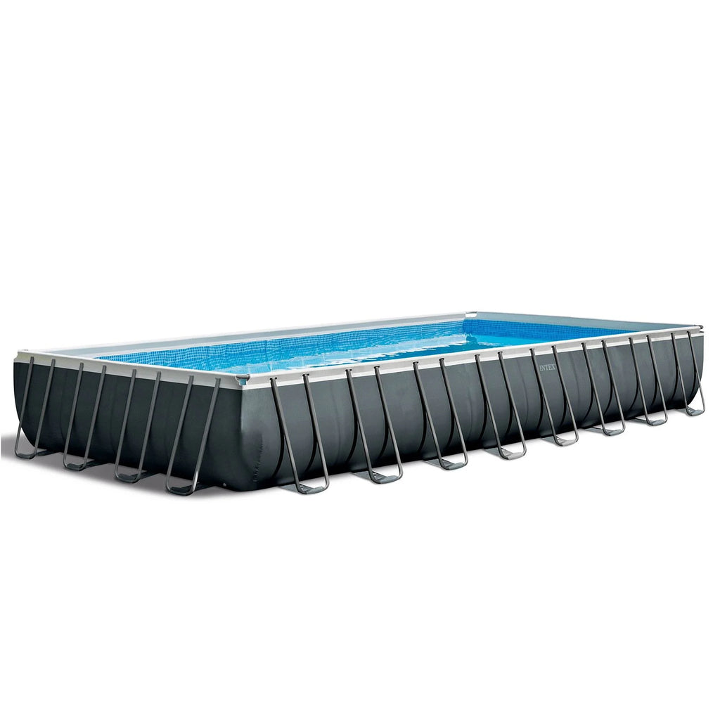 24' x 12' x 52 Rectangular Frame Swimming Pool with Pump U31727