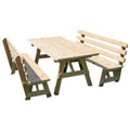 Red Cedar Picnic Table with Backed Benches F630
