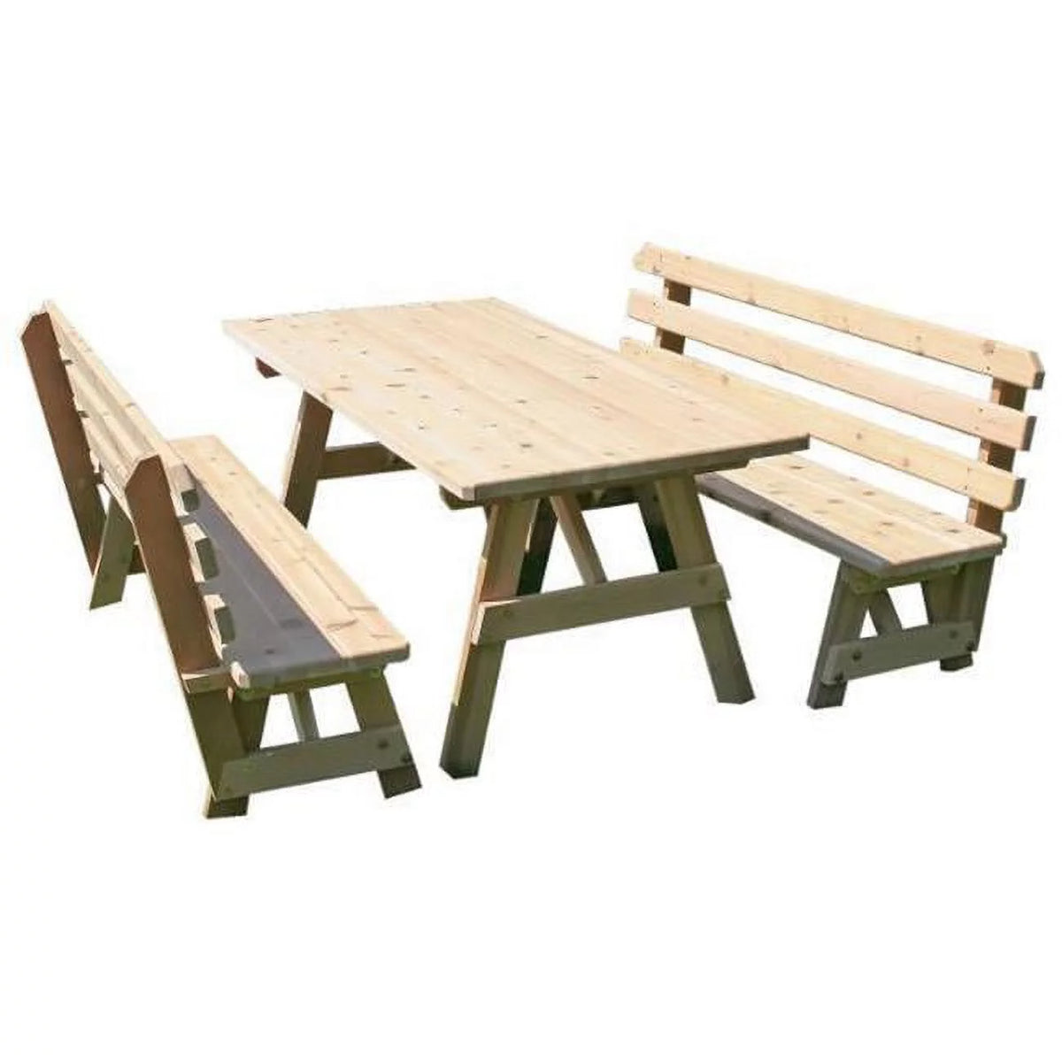 Red Cedar Picnic Table with Backed Benches F630