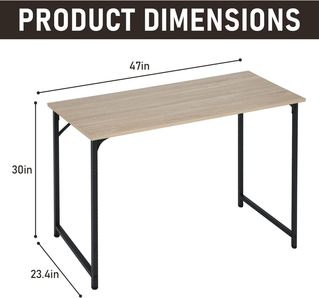 Black Wood and Metal Computer Desk Q89084