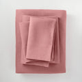 Queen 100% Washed Linen Solid Sheet Set D7232