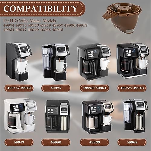 Single Serve Ground Coffee Brew Basket Replacement Parts Reusable Coffee Filter Brown (1 Pack) K65028