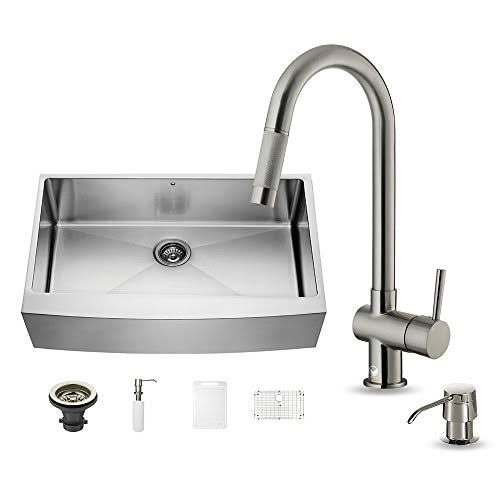 36-Inch Stainless Steel Kitchen Sink and Faucet Set E452