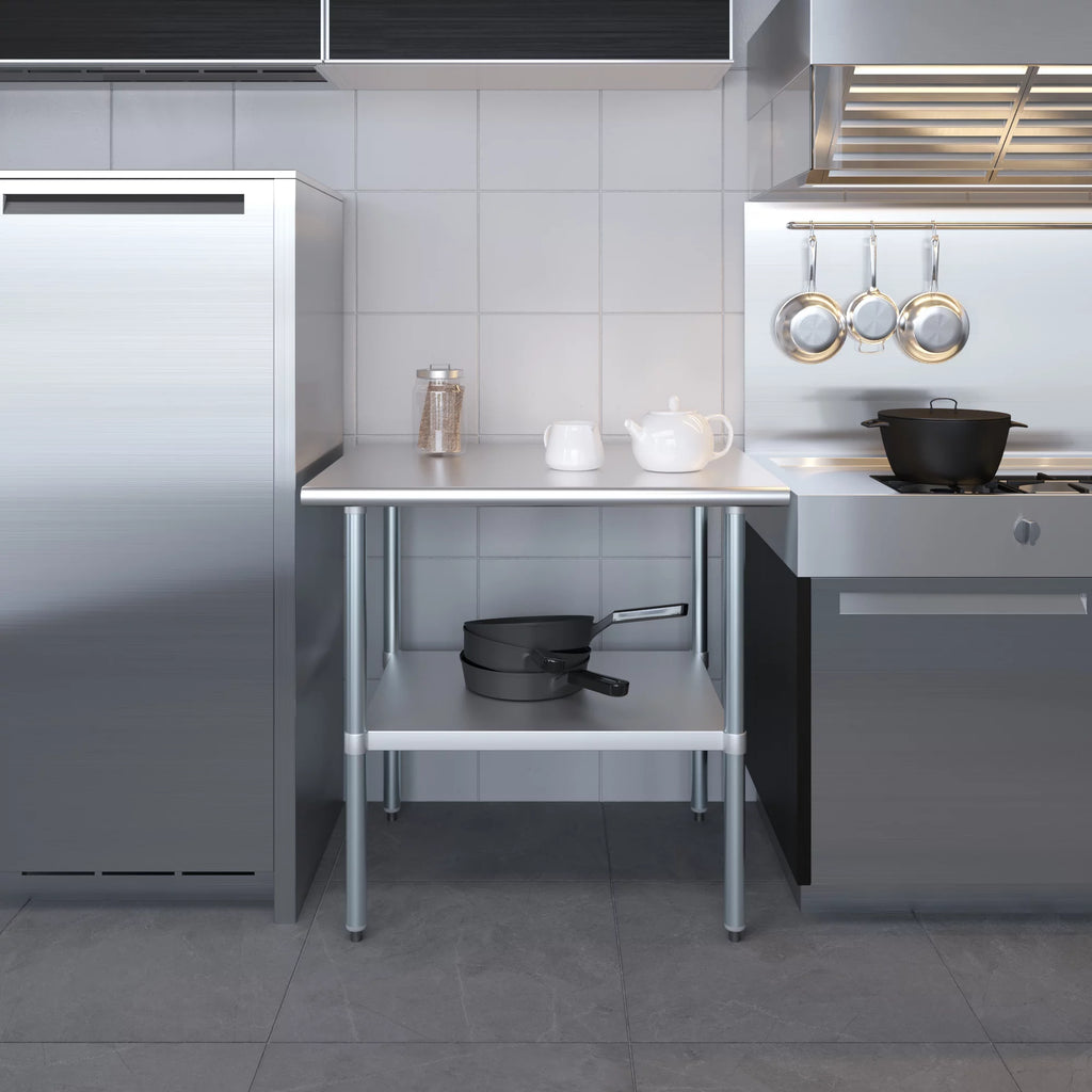36" Stainless Steel Work Table with Undershelf X3673