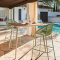 Acacia Bar Table with Slate Metal Legs F383739