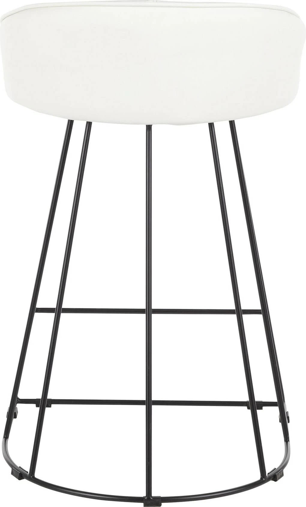 Set of 2 Contemporary Counter Stool Black/White U900