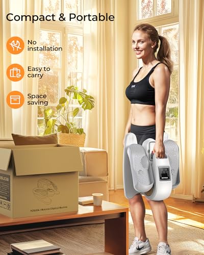 Under Desk Elliptical Electric Leg Exerciser with Remote Control Q41860