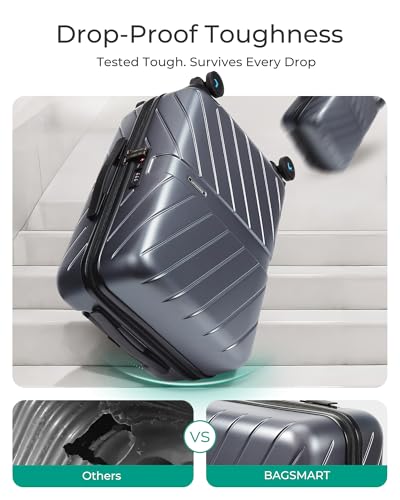 Black 20 inch Polycarbonate Hardside Carry On Luggage H330805