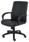 Black Mid-back Leather Executive Chair E26612