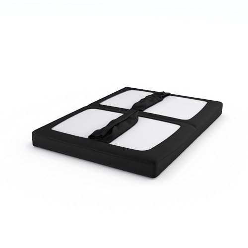 Black Convertible Metal Frame Futon Sofa with Coil Mattress P89373