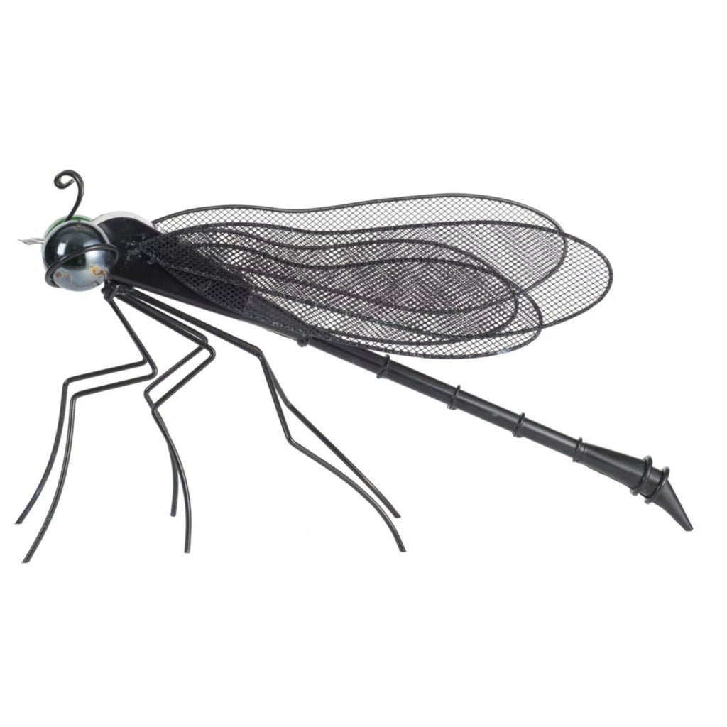 Night Black and Green Dragonfly Shaped Decorative Figurine T358