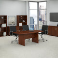 72W X 36D Boat Shaped Conference Table With Wood Base X5058
