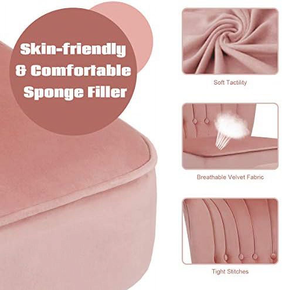 Tur Velvet Accent Chair Ottoman Set F3027